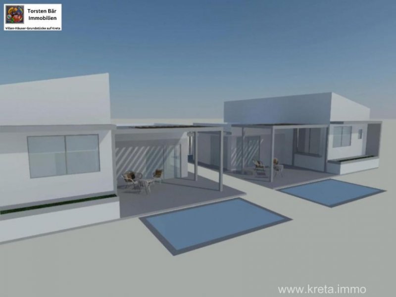 Klima Kreta, Klima Villenprojekt 90m² Wfl. unverbaubarer Meerblick, Pool Haus kaufen